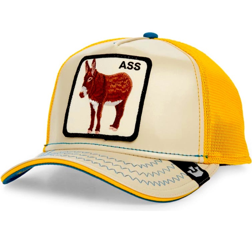 The Ass Donkey Hotay Skin Beige Yellow the Farm Trucker Hat Sexy Pop Streetwear